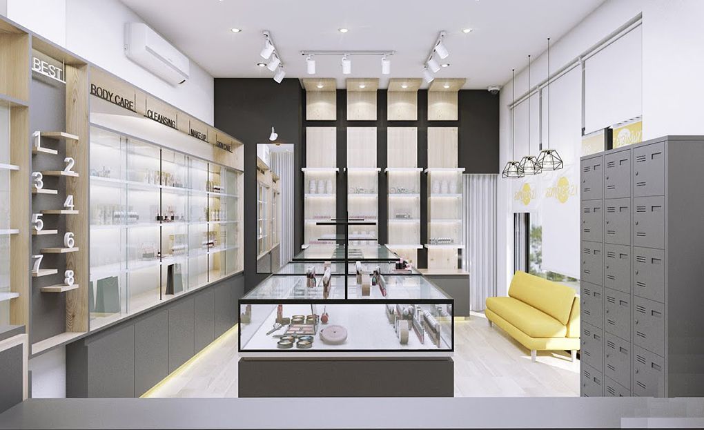 Kinh nghiệm chọn tủ mỹ phẩm trong thiết kế spa Kinh nghiệm chọn tủ mỹ phẩm trong thiết kế spa