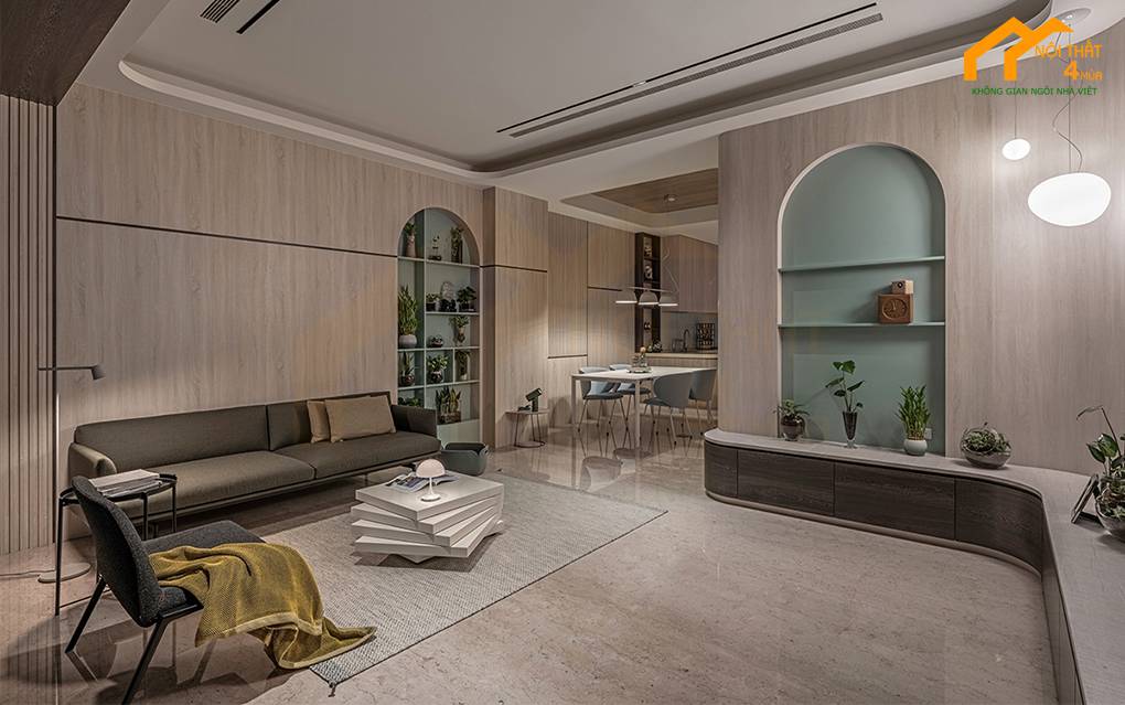 Cách thiết kế nội thất nhà ống đơn giản đẹp 1 noi that nha pho phong cach bac au