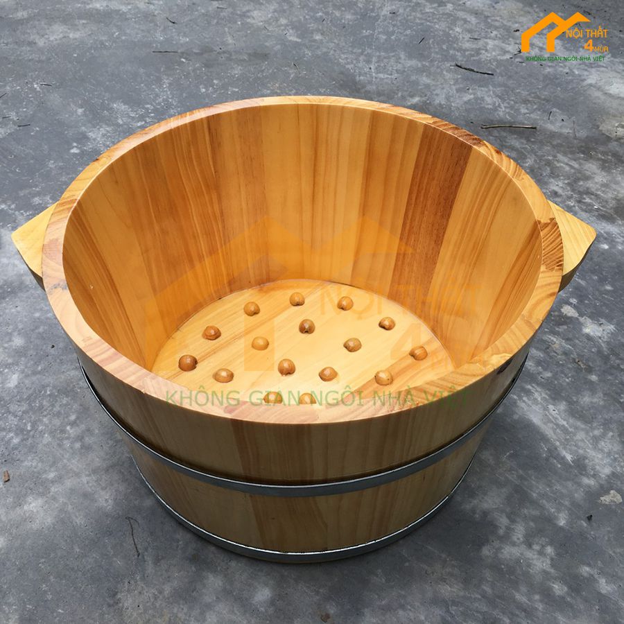 Chậu ngâm chân gỗ sồi