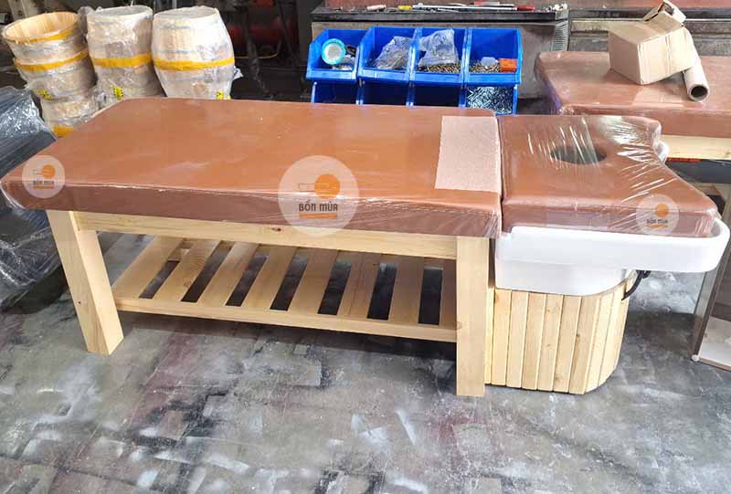 Bọc lại nệm giường gội đầu