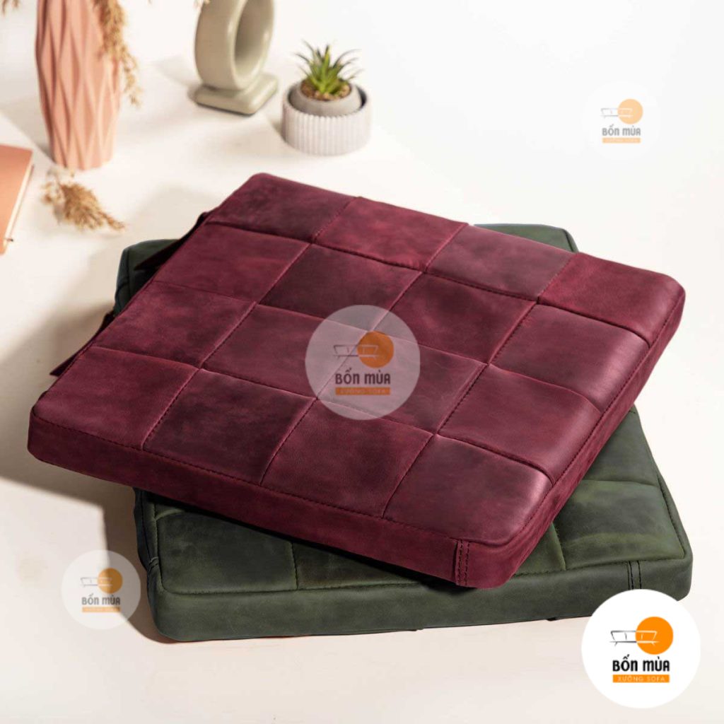 Nệm ngồi bệt da vuông cao cấp 