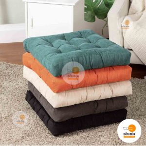 Nệm ngồi bệt vuông nhung màu trơn - NNBV09